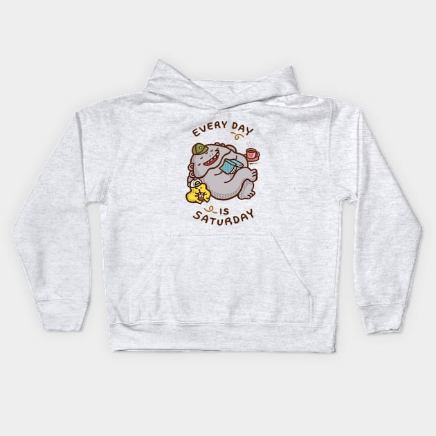 Every Day is Saturday with the Gang Kids Hoodie by nokhookdesign